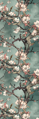Store enrouleur occultant fleurs sur l'arbre