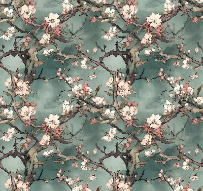 Store enrouleur occultant fleurs sur l'arbre