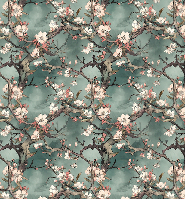 Store enrouleur occultant fleurs sur l'arbre