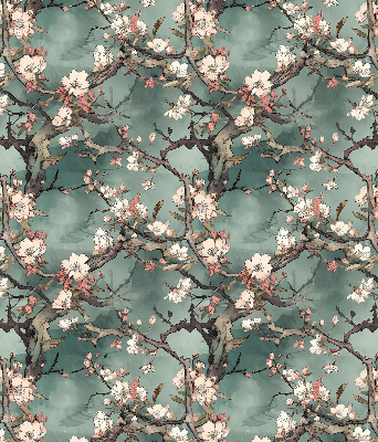 Store enrouleur occultant fleurs sur l'arbre