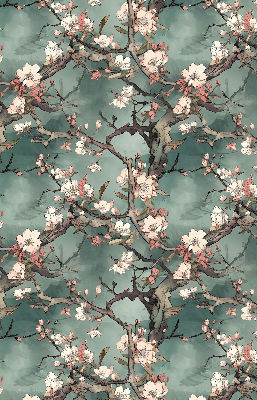 Store enrouleur occultant fleurs sur l'arbre