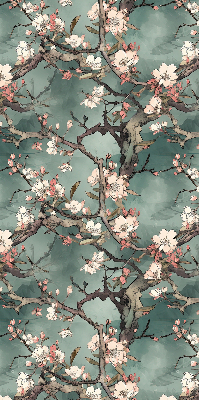 Store enrouleur occultant fleurs sur l'arbre