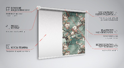 Store enrouleur occultant fleurs sur l'arbre