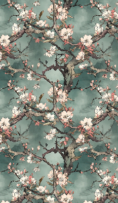Store enrouleur occultant fleurs sur l'arbre
