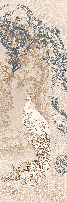 Store occultant fenêtre avec motif oiseaux vintage