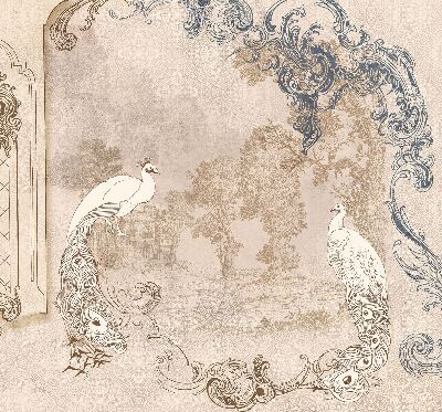 Store occultant fenêtre avec motif oiseaux vintage
