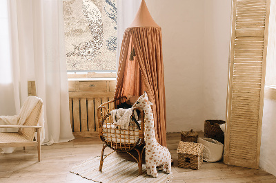 Store occultant fenêtre avec motif oiseaux vintage