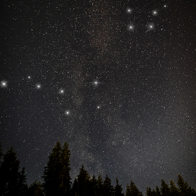 Store occultant fenêtre des étoiles dans le ciel