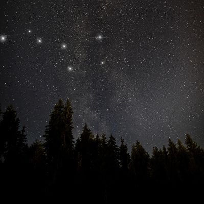 Store occultant fenêtre des étoiles dans le ciel