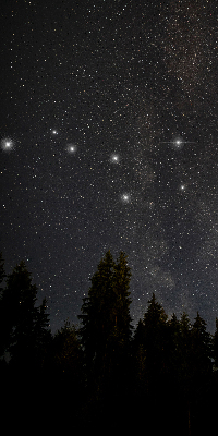 Store occultant fenêtre des étoiles dans le ciel