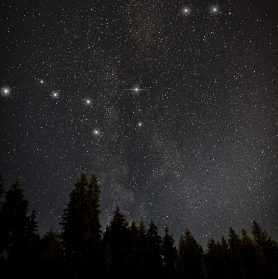 Store occultant fenêtre des étoiles dans le ciel