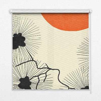 Store fenêtre intérieur avec motif de pissenlits