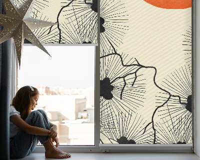 Store fenêtre intérieur avec motif de pissenlits