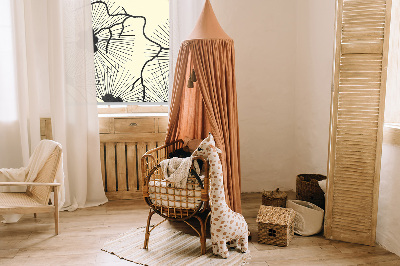 Store fenêtre intérieur avec motif de pissenlits