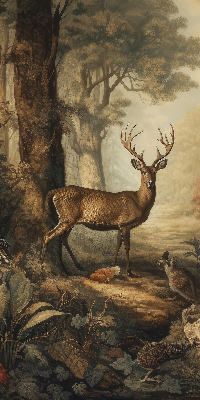 Store occultant fenêtre les animaux de la forêt