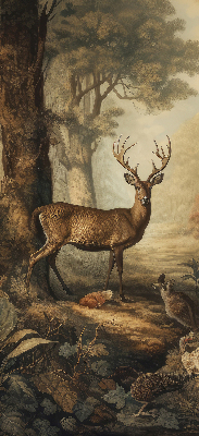 Store occultant fenêtre les animaux de la forêt