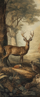 Store occultant fenêtre les animaux de la forêt
