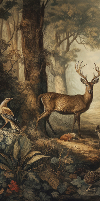 Store occultant fenêtre les animaux de la forêt