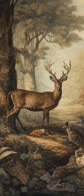 Store occultant fenêtre les animaux de la forêt