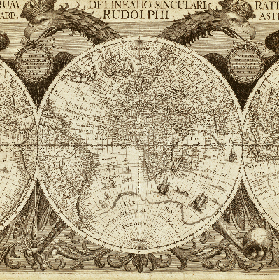Store enrouleur occultant carte du vieux monde