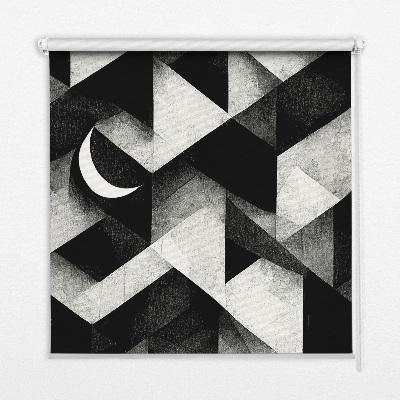Store enrouleur occultant aux triangles abstraits