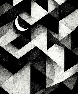 Store enrouleur occultant aux triangles abstraits