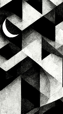 Store enrouleur occultant aux triangles abstraits