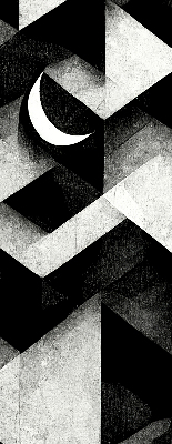 Store enrouleur occultant aux triangles abstraits