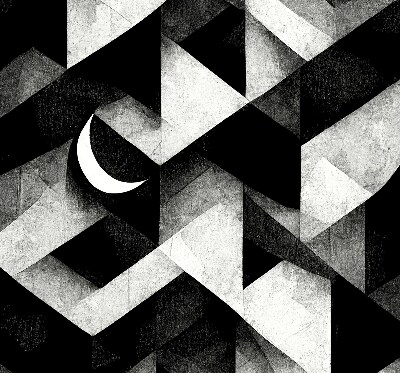 Store enrouleur occultant aux triangles abstraits