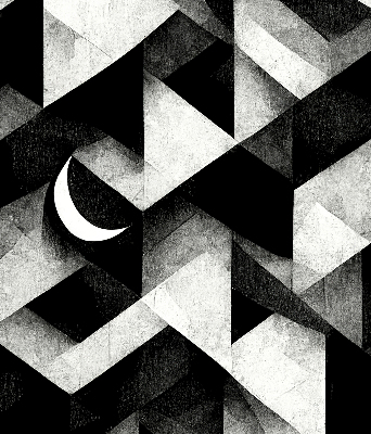 Store enrouleur occultant aux triangles abstraits