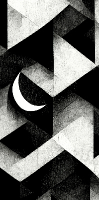 Store enrouleur occultant aux triangles abstraits