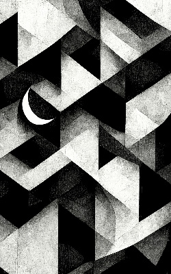Store enrouleur occultant aux triangles abstraits