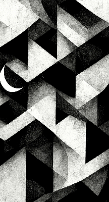 Store enrouleur occultant aux triangles abstraits
