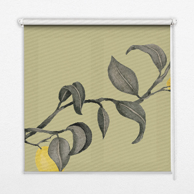 Store enrouleur occultant avec motif de citrons sur l'arbre