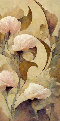 Store occultant fenêtre à fleurs roses