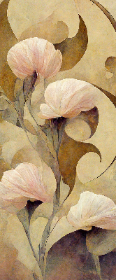 Store occultant fenêtre à fleurs roses