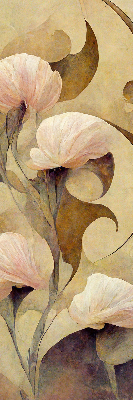 Store occultant fenêtre à fleurs roses