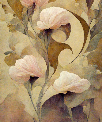 Store occultant fenêtre à fleurs roses