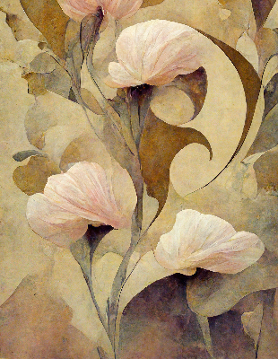Store occultant fenêtre à fleurs roses