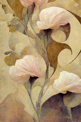Store occultant fenêtre à fleurs roses