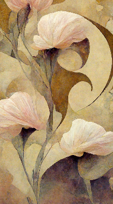 Store occultant fenêtre à fleurs roses