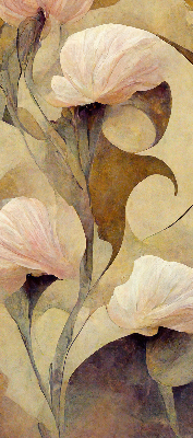 Store occultant fenêtre à fleurs roses