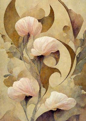 Store occultant fenêtre à fleurs roses
