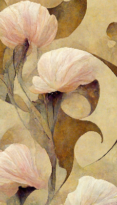 Store occultant fenêtre à fleurs roses