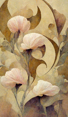 Store occultant fenêtre à fleurs roses