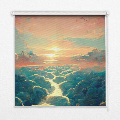 Store occultant fenêtre coucher de soleil