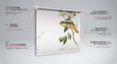 Store enrouleur occultant oiseaux sur un arbre