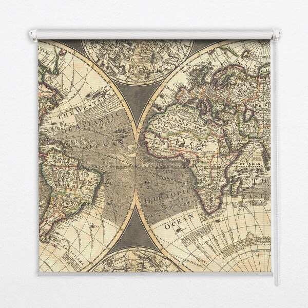 Store occultant fenêtre carte du monde