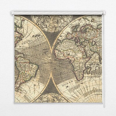 Store occultant fenêtre carte du monde