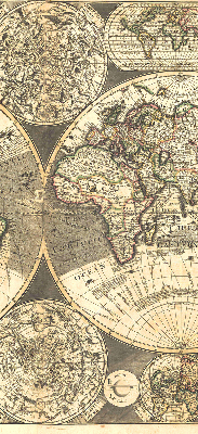 Store occultant fenêtre carte du monde